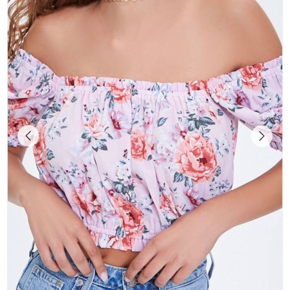 Forever 21 off-shoulder crop top